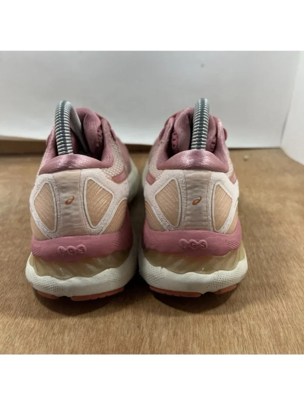 Asics Gel Nimbus 23 Shoes Women Size 8.5 Pink White Athletic Trainers Sneakers